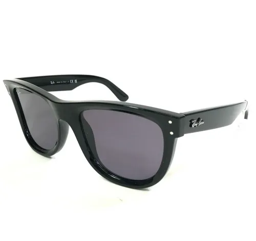 Ray-Ban Sonnenbrille Rbr0502s Wayfarer Reverse 6677/1a Schwarz W Violett Gläser