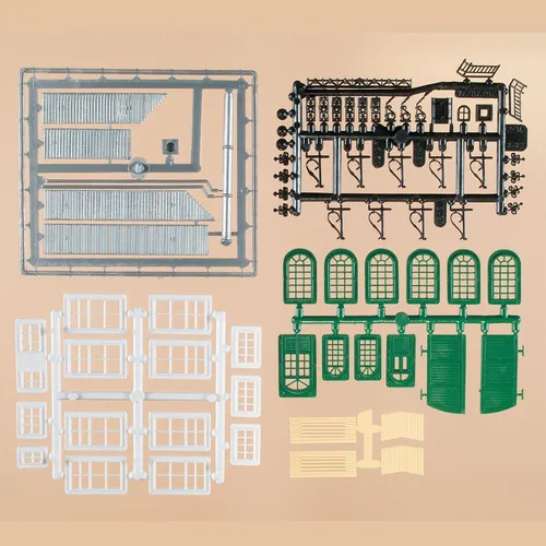 Bastelset für Industriegebäude Auhagen 48551, H0 / 1:87 / 1:100 / TT