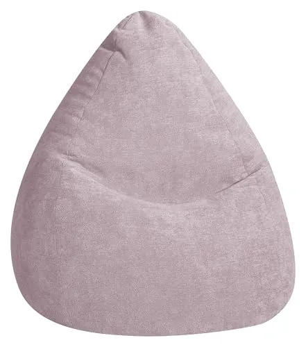 Magma Heimtex Sitzsack in Rosa - Sitzsack aus weichem Velours, ideal zum Entspannen und Relaxen, mit 100% EPS-Perlenfüllung für optimalen Komfort. Perfekt für jedes Wohnzimmer!
