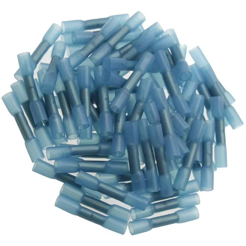 Kabelschuhe-Sortiment Schrumpfverbinder Stoßverbinder Schrumpfschlauch BLAU 100