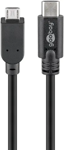 Goobay 67992 USB 2.0 Kabel USB-C™ auf Micro-B 2.0, schwarz, 0.6 m