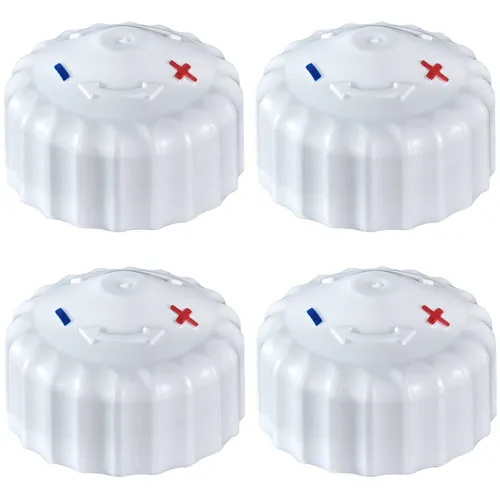 4x Handrad Handregulierkappe Bauschutzkappe M30 x 1,5 farbig einfache Ausführung