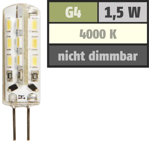 McShine LED-Stiftsockellampe McShine ''Silicia'', G4, 1,5W, 120 lm