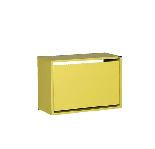 Stylischer Aufbewahrungsschrank in Grün - Praktischer Schuhschrank aus melaminbeschichteter Spanplatte, kompakte Maße von 60 cm Breite und 42 cm Höhe, ideal für effektiven Stauraum in jedem Flur.