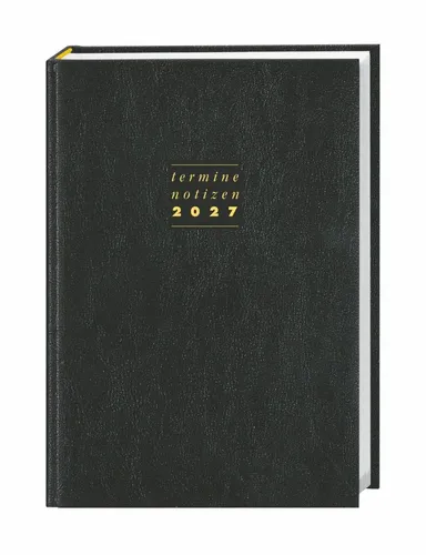 Terminer A5, Leder schwarz 2027 | Buch | Deutsch | Bürokalender Heye | 152 S.