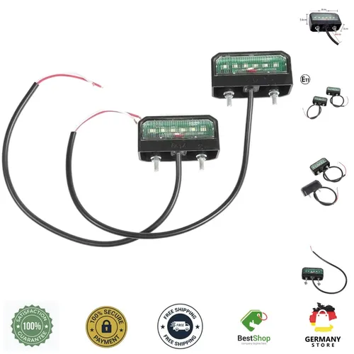 LED Kennzeichenbeleuchtung 6 LEDs  Auto LKW Anhänger Motorrad 12V 24V