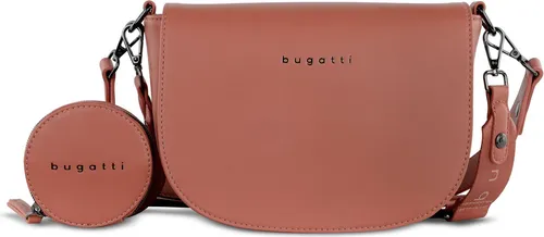 bugatti Almata Schultertasche für Damen - edle Umhängetasche in apricot, handgefertigt und ideal für Alltag und besondere Anlässe