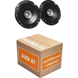 Lautsprecher Boxen Einbaupaket Seitenteil hinten JVC CS-J610X passend für Audi A1 8X | 2x Tief-Mitteltöner mit integriertem Hochtöner 300W MAX
