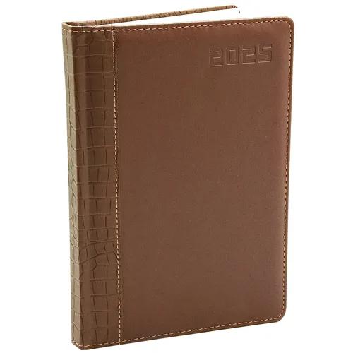 Buchkalender 2025 A5 1 Tag 1 Seite Lederoptik Kalenderbuch DIN A5 Chefplaner Sn