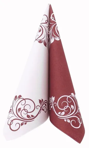Airlaid Serviette Bellissima in Bordeaux, 40 x 40 cm in rot von Mank
