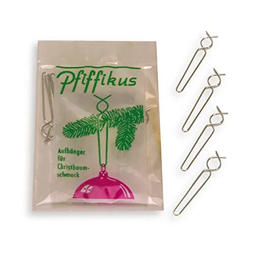 Weihnachtsschmuck Aufhänger Pfiffikus - 12 Stück, silber