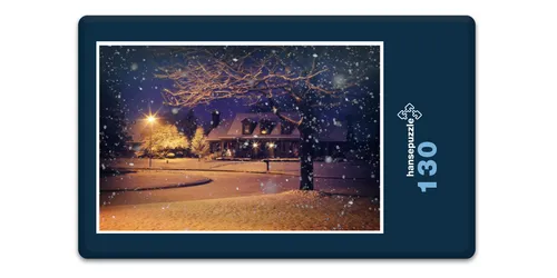 hansepuzzle 17911 - Winter-Wunderland Puzzle, 130 Teile, Natur, 28,7 x 20,0cm mit hochwertiger Aufbewahrung, Kartonbox & Beutel