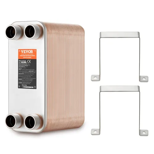 Produktbild VEVOR 80 Plattenwärmetauscher 4x1-1/4 Zoll MNPT-Anschluss