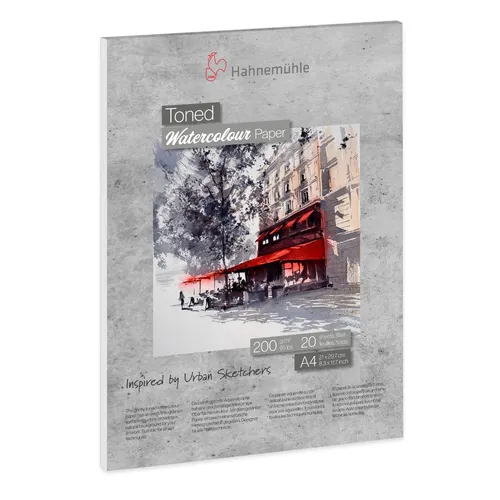 Skizzenblock Toned Watercolour A4 reinweißes 200g/m² Papier20Blatt 0,90€/Blatt