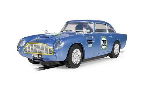 Scalextric C4599 Aston Martin DB5 – Blau-Gelb – Historisches GT-Renn-Slotcar