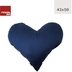 POWER INN® Herzkissen groß | Marineblau | Dekokissen Herz