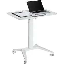 Maclean MC-453 Mobiler Laptop-Schreibtisch - Computertisch mit pneumatischer Höhenverstellung, ideal für flexibles Arbeiten im Sitzen oder Stehen, große Arbeitsfläche und robustes Design.