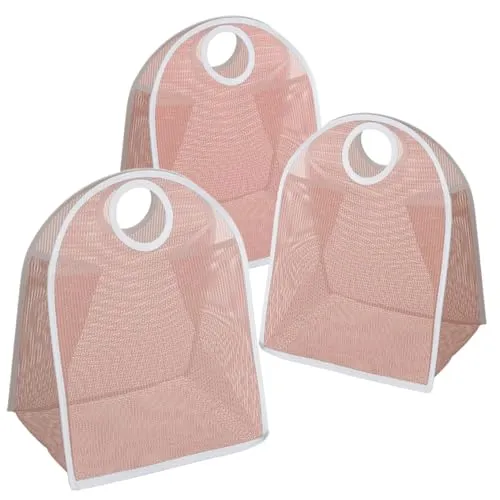Wäschekorb, faltbare Nylon-Wäschesack, schmutzige Kleidung Korb, tragbare Wäschekorb (3PCS)