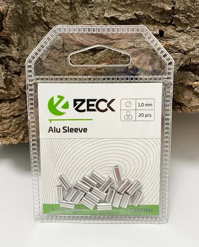 Zeck Wels Alu Sleeve Quetschhülsen 1,0mm 20 Stück Klemmhülsen Cat Waller NEW OVP