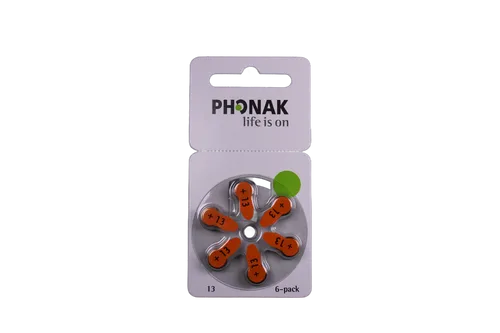Phonak Hörgeräte Batterien 13er - 120 Stück - Einwegbatterien für Hörgeräte, hohe Zuverlässigkeit und lange Lebensdauer für optimale Leistung im Alltag.