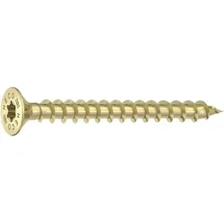 HECO Schrauben Holzbauschraube TOPIX-plus Holzbauschraube, Senkkopf, HD-20, variables Vollgewinde, (500 St) goldfarben 4 x 40 (500 Stück) | 40 mm