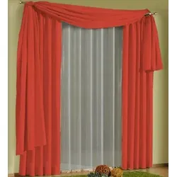 Wirth Freihanddeko Daria (1 St), halbtransparent rot 135 cm x 600 cm