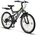 Chillaxx Mountainbike Schwarz-Lime V-Bremse – 24 Zoll in schwarz von Sidelja GmbH