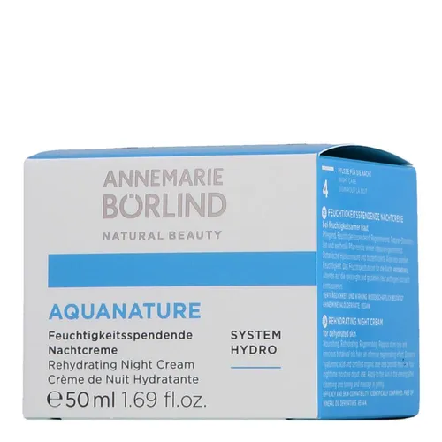 Annemarie Börlind Aquanature Nachtcreme 50 ml - Naturkosmetik: Feuchtigkeitsspendende Nachtcreme für intensive Hydration und revitalisierte Haut über Nacht.