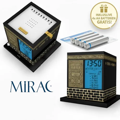 Mirac Automatische Azan Uhr – Gebets Uhr & Islamische Wanduhr