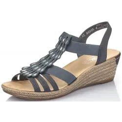 Rieker Sandale Blau 39 EU – Bequeme Damen-Sandale in blau von Rieker