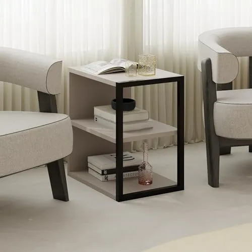 Hocuspicus HOCUS PICUS Moderner 3-stöckiger Beistelltisch - Beistelltisch fürs Wohnzimmer mit offenem Regaldesign, ideal zur Platzoptimierung und stilvollen Präsentation Ihrer Lieblingsobjekte.