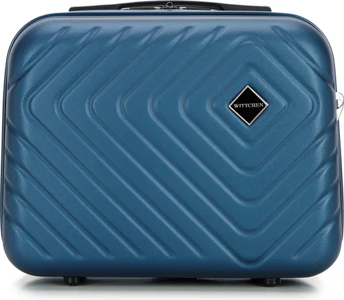 Wittchen Cube Line Collection - Trolley Beauty Case aus ABS mit geometrischem Muster, optimal organisiert mit Platz für Kosmetika, ideal für Reisen.