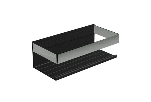 Bernstein Duschkorb DK319 (Badregal / Duschkorb / Duschregal / Ablage für die Dusche / Duschabstellfläche / mit Ablaufschlitz und Duschabzieher / mit Abzieher / Korb, Breite 22 cm / Edelstahl), Farbe wählbar / hochwertig / modernes Design / einfache Montage