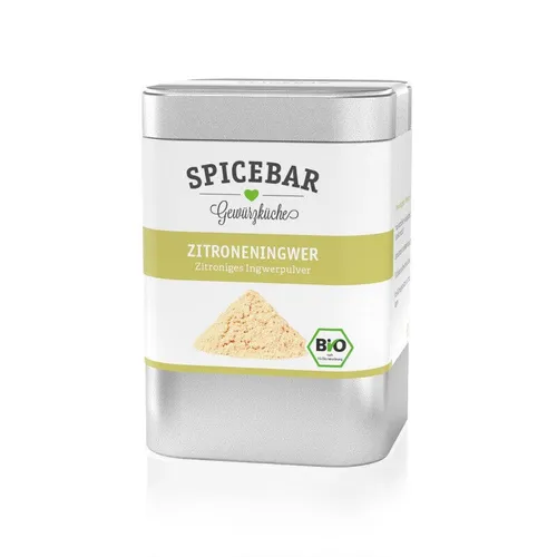 70g Zitroneningwer, Pulver bio, f.Suppen, Tee, Salat, Dips - Gewürz  Spicebar