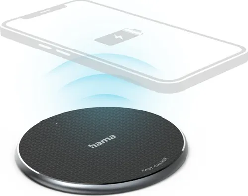 Hama Wireless Charger, 10W, kabelloses Smartphone-Ladepad, Schwarz (00086412)