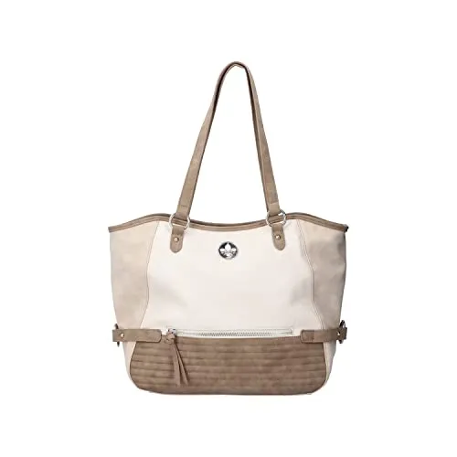 Rieker Damen H1499 Shopper, beige - Damen-Shopper aus hochwertigem Synthetik, ideal für den Alltag mit praktischem Schultergurt und modernem Design.