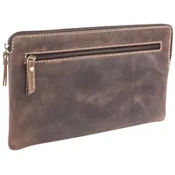 LEAS Banktasche & Geldtasche im Vintage-Style Echt-Leder, braun Special-Edition