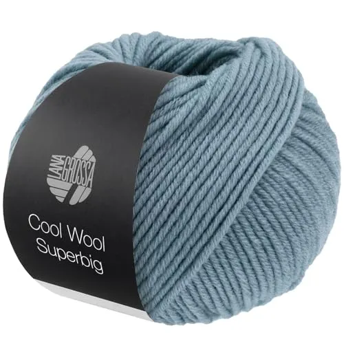 LANA GROSSA Meilenweit Superbig | Pure extrafeine Merinowolle, waschmaschinenfest und filzfrei | Handstrickgarn aus 100% Schurwolle (extrafine) | 50g Wolle zum Stricken% Häkeln | 80m Garn FB 19