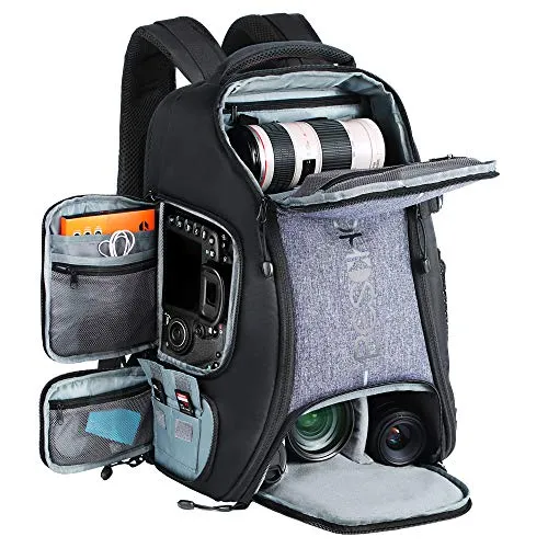 Beschoi Kamerarucksack wasserdicht Fotorucksack für Canon Nikon Sony Spiegelreflexkameras, Drohne, Objektiv, Laptop, Stativ und Zubehör 24 Liter