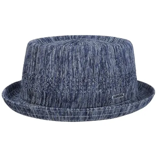 Kangol Color Burst Mowbray Pork Pie Stoffhut Sommerhut Sonnenhut Pork-Pie-Hut Damen/Herren - Frühling-Sommer Sommer - M (56-57 cm) blau