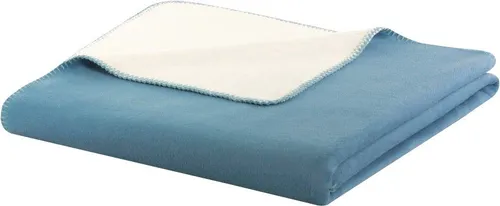 Biederlack Doubleface Wohndecke - Moderne Bettdecke aus Baumwollmischgewebe, ideal als Sofadecke oder Tagesdecke, mit harmonischen Farben und trendigem Häkelsaum für einen sympathischen Look.