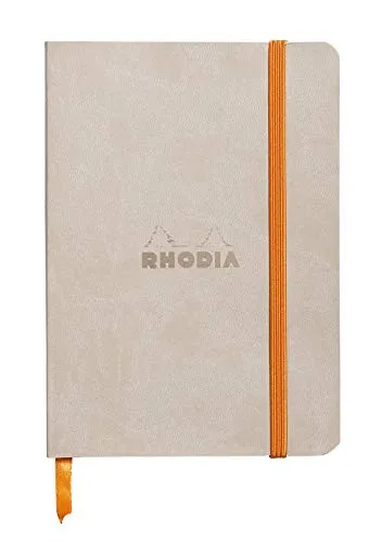 Rhodia 117305C Notizheft (mit weichem Umschlag, liniert, 72 Blatt, DIN A6, 10,5 x 14,8 cm) 1 Stück beige