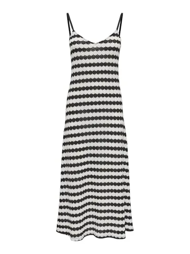ONLY Midikleid schwarz L (40) - Elegantes Midikleid in Schwarz, ideal für besondere Anlässe. Mit bequemer Passform und pflegeleichtem Material für einen stilvollen Auftritt.