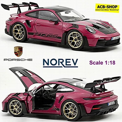 Porsche 911 (992) GT3 RS 2022 Weissach Package - Detailgetreues Standmodell im Maßstab 1:18, mit hochwertiger OVP, ideal für Sammler und Porsche-Fans, Material: Druckguss/Kunststoff.