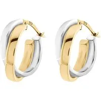 CHRIST Damen-Creolen 585er Gelbgold und Weißgold von Valeria