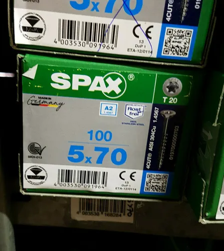 SPAX ® Edelstahl T-Star Antrieb V2A Orginal ABC Spanplattenschrauben 3 bis 6mm