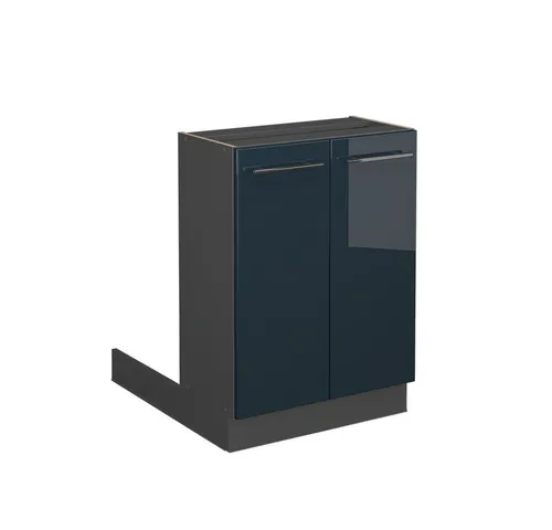 Vicco Unterschrank Fame-Line – Dunkelblau Hochglanz, 60 cm in blau von Vicco