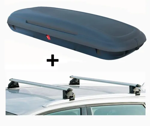 Dachbox VDPCA480 480Ltr carbonlook + Dachträger CRV107 für Volvo XC90 (5 Türer) - Gepäckträger Set mit 480L Dachbox in Carbon-Optik und passendem Dachträger für Volvo XC90 ab 2015. Maximales Volumen für mehr Platz auf Reisen und einfache Montage.