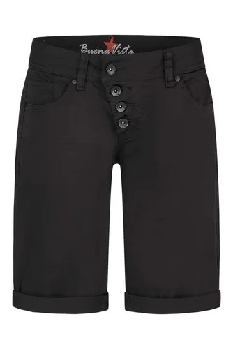 Buena Vista Damen Shorts Malibu Stretch Twill – Schwarz - Hochwertige Shorts aus leichtem Material mit praktischer 4-Knopfleiste und doppelten Gesäßtaschen. Ideal für den Sommer und vielseitig kombinierbar.