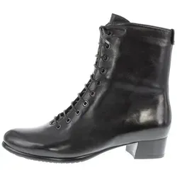 Everybody BRYONIA - feminine Schnürstiefelette schwarz 38 EU - Wanderschuhe in Größe 38, aus 100% Leder, mit komfortablem Blockabsatz (3 cm) und runder Schuhspitze. Ideal für stilvolle Wanderungen und den Alltag.